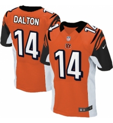 Men's Nike Cincinnati Bengals #14 Andy Dalton Elite Orange Alternate NFL Jersey