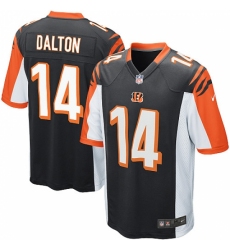 Men's Nike Cincinnati Bengals #14 Andy Dalton Game Black Team Color NFL Jersey