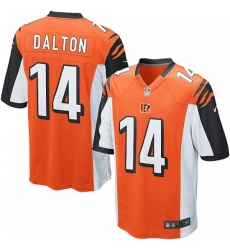 Men's Nike Cincinnati Bengals #14 Andy Dalton Game Orange Alternate NFL Jersey
