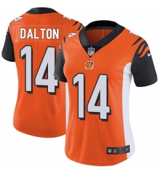 Women's Nike Cincinnati Bengals #14 Andy Dalton Vapor Untouchable Limited Orange Alternate NFL Jersey