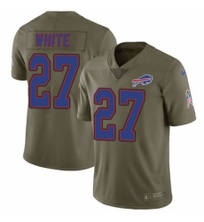 Men's Nike Buffalo Bills #27 Tre'Davious White Limited Olive 2017 Salute to Service NFL Jersey