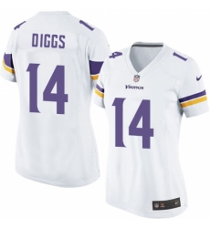 Women's Nike Minnesota Vikings #14 Stefon Diggs Game White NFL Jersey