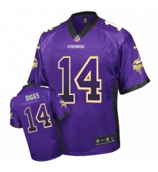 Youth Nike Minnesota Vikings #14 Stefon Diggs Elite Purple Drift Fashion NFL Jersey