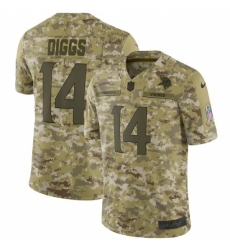 Youth Nike Minnesota Vikings #14 Stefon Diggs Limited Camo 2018 Salute to Service NFL Jersey