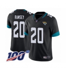 Men's Nike Jacksonville Jaguars #20 Jalen Ramsey Black Team Color Vapor Untouchable Limited Player 100th Season NFL Jersey