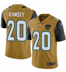 Men's Nike Jacksonville Jaguars #20 Jalen Ramsey Limited Gold Rush Vapor Untouchable NFL Jersey