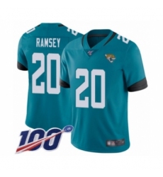 Men's Nike Jacksonville Jaguars #20 Jalen Ramsey Teal Green Alternate Vapor Untouchable Limited Player 100th Season NFL Jersey