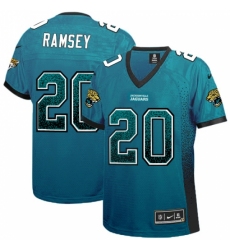 Women's Nike Jacksonville Jaguars #20 Jalen Ramsey Limited Teal Green Drift Fashion NFL Jersey