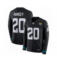 Youth Nike Jacksonville Jaguars #20 Jalen Ramsey Limited Black Therma Long Sleeve NFL Jersey