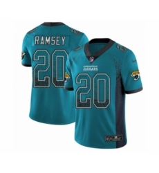 Youth Nike Jacksonville Jaguars #20 Jalen Ramsey Limited Teal Green Rush Drift Fashion NFL Jersey