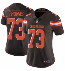 Women's Nike Cleveland Browns #73 Joe Thomas Brown Team Color Vapor Untouchable Limited Player NFL Jersey