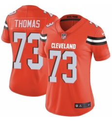 Women's Nike Cleveland Browns #73 Joe Thomas Orange Alternate Vapor Untouchable Limited Player NFL Jersey