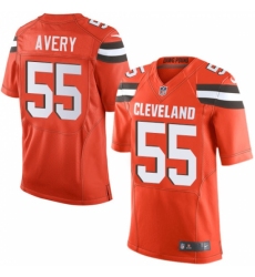 Men's Nike Cleveland Browns #55 Genard Avery Elite Orange Alternate NFL Jersey