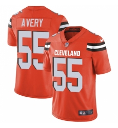 Men's Nike Cleveland Browns #55 Genard Avery Orange Alternate Vapor Untouchable Limited Player NFL Jersey