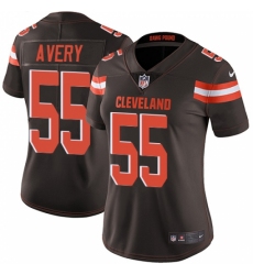 Women's Nike Cleveland Browns #55 Genard Avery Brown Team Color Vapor Untouchable Limited Player NFL Jersey