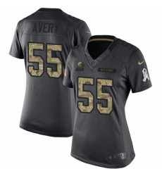 Women's Nike Cleveland Browns #55 Genard Avery Limited Black 2016 Salute to Service NFL Jersey
