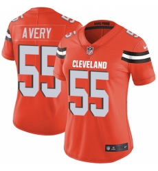 Women's Nike Cleveland Browns #55 Genard Avery Orange Alternate Vapor Untouchable Limited Player NFL Jersey