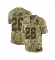 Men's Cleveland Browns #26 Greedy Williams Limited Camo 2018 Salute to Service Football Jersey