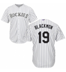 Youth Majestic Colorado Rockies #19 Charlie Blackmon Replica White Home Cool Base MLB Jersey