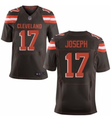 Men's Nike Cleveland Browns #17 Greg Joseph Elite Brown Team Color NFL Jersey