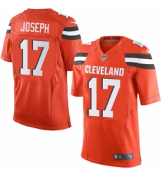 Men's Nike Cleveland Browns #17 Greg Joseph Elite Orange Alternate NFL Jersey