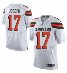Men's Nike Cleveland Browns #17 Greg Joseph Elite White NFL Jersey