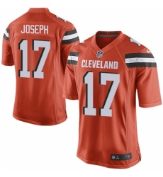 Men's Nike Cleveland Browns #17 Greg Joseph Game Orange Alternate NFL Jersey