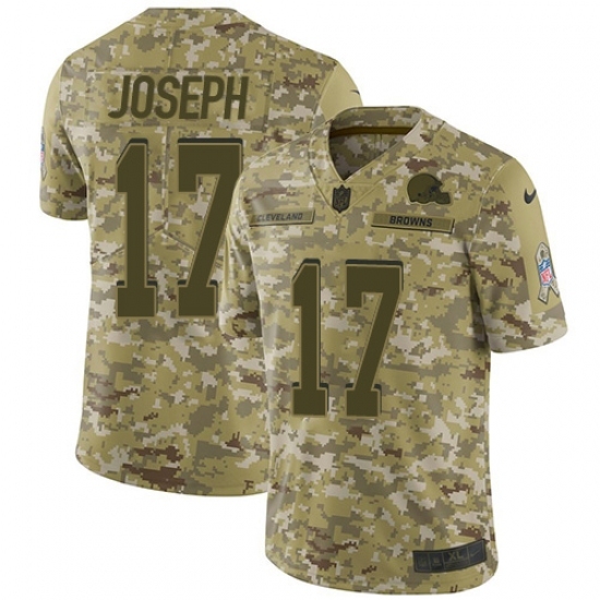 Men's Nike Cleveland Browns #17 Greg Joseph Limited Camo 2018 Salute to Service NFL Jersey Men's Nike Cleveland Browns #17 Greg Joseph Limited Camo 2018 Salute to Service NFL Jersey