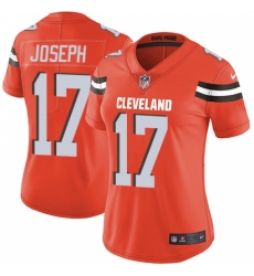 Women's Nike Cleveland Browns #17 Greg Joseph Orange Alternate Vapor Untouchable Limited Player NFL Jersey