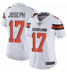 Women's Nike Cleveland Browns #17 Greg Joseph White Vapor Untouchable Limited Player NFL Jersey