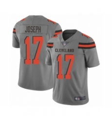 Youth Cleveland Browns #17 Greg Joseph Limited Gray Inverted Legend Football Jersey