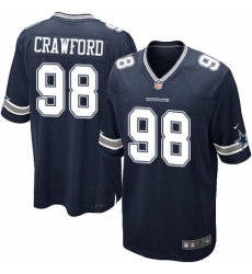 Men's Nike Dallas Cowboys #98 Tyrone Crawford Game Navy Blue Team Color NFL Jersey