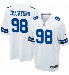 Men's Nike Dallas Cowboys #98 Tyrone Crawford Game White NFL Jersey