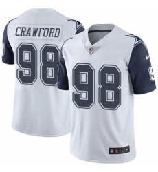 Men's Nike Dallas Cowboys #98 Tyrone Crawford Limited White Rush Vapor Untouchable NFL Jersey