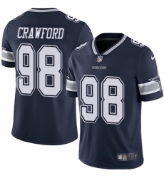 Men's Nike Dallas Cowboys #98 Tyrone Crawford Navy Blue Team Color Vapor Untouchable Limited Player NFL Jersey