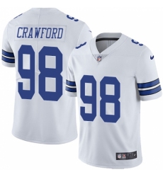 Men's Nike Dallas Cowboys #98 Tyrone Crawford White Vapor Untouchable Limited Player NFL Jersey