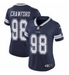 Women's Nike Dallas Cowboys #98 Tyrone Crawford Navy Blue Team Color Vapor Untouchable Limited Player NFL Jersey