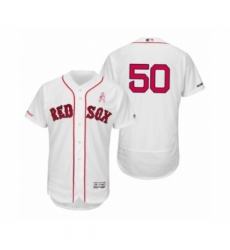 Men Mookie Betts Boston Red Sox #50 White 2019 Mothers Day flex base Jersey