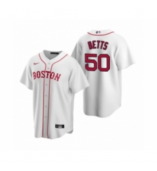 Men's Boston Red Sox #50 Mookie Betts Nike White Replica Alternate Jersey