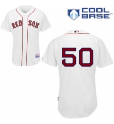 Men's Majestic Boston Red Sox #50 Mookie Betts Replica White Home Cool Base MLB Jersey