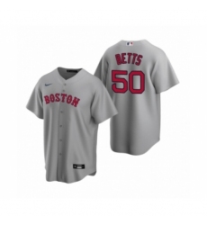Women's Boston Red Sox #50 Mookie Betts Nike Gray Replica Road Jersey