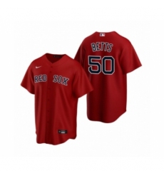 Youth Boston Red Sox #50 Mookie Betts Nike Red Replica Alternate Jersey