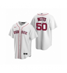 Youth Boston Red Sox #50 Mookie Betts Nike White Replica Home Jersey