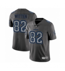 Men's Dallas Cowboys #82 Jason Witten Gray Static Fashion Limited Football Jersey