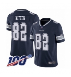 Men's Dallas Cowboys #82 Jason Witten Navy Blue Team Color Vapor Untouchable Limited Player 100th Season Football Jersey