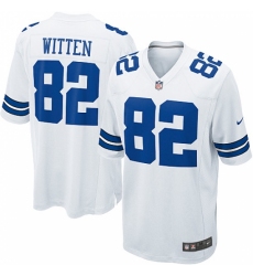 Men's Nike Dallas Cowboys #82 Jason Witten Game White NFL Jersey