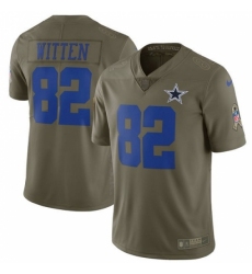 Men's Nike Dallas Cowboys #82 Jason Witten Limited Olive 2017 Salute to Service NFL Jersey