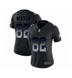 Women's Dallas Cowboys #82 Jason Witten Black Smoke Fashion Limited Football Jersey