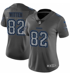 Women's Nike Dallas Cowboys #82 Jason Witten Gray Static Vapor Untouchable Limited NFL Jersey