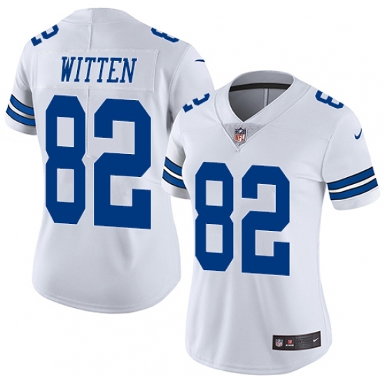 Women's Nike Dallas Cowboys #82 Jason Witten White Vapor Untouchable Limited Player NFL Jersey Women's Nike Dallas Cowboys #82 Jason Witten White Vapor Untouchable Limited Player NFL Jersey